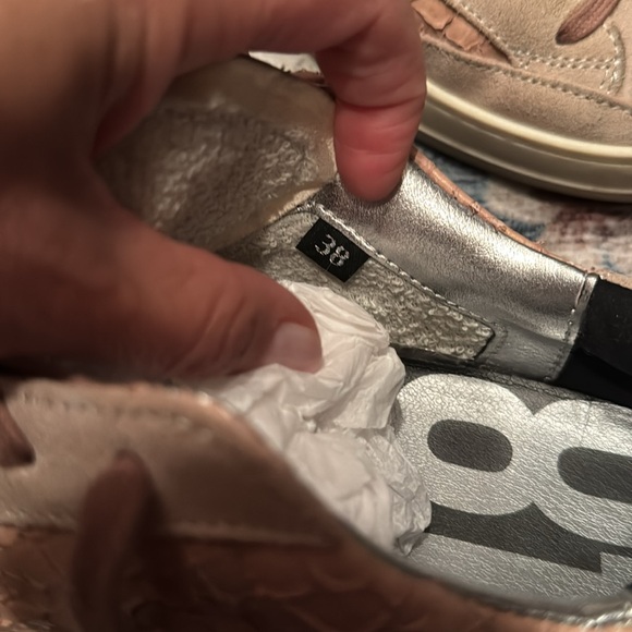 P448 Rose Snake Low John Sneakers 38 - Picture 3 of 5